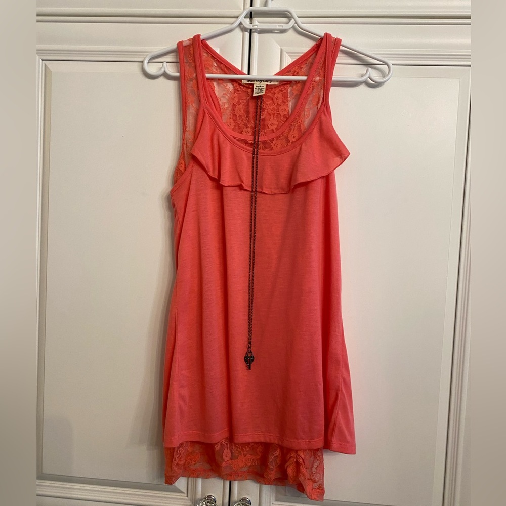 LOVE BY DESIGN Orange Tank top in size Medium
